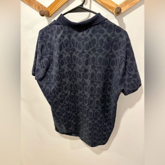 Coach Signature Polo shirt in a dark navy - Picture 8 of 8